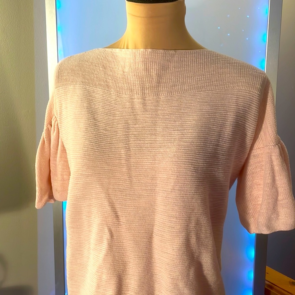 Ann Taylor LOFT short sleeve boat neck sweater size L ** free shipping**